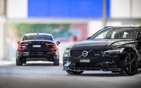 HEICO SPORTIV Volvo V60 (225) black Frontansicht & S60 (224) black Heckansicht 