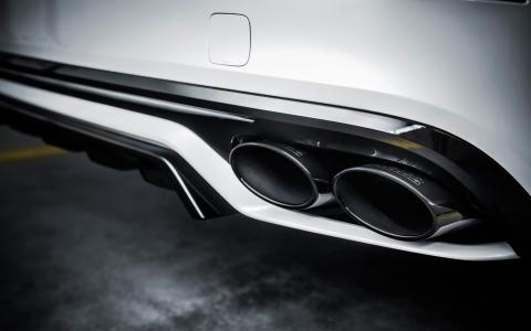 HEICO SPORTIV S60 (224) white - Diffuser incl. active quad tailpipe sport exhaust system